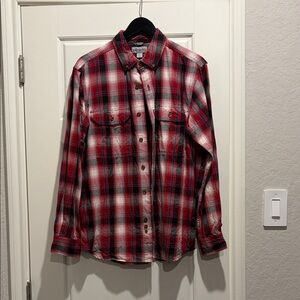 Carhartt Red and Gray Plaid Shirt
